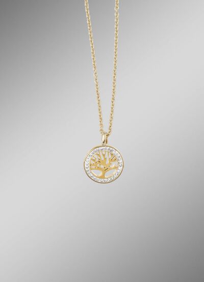 Edler Lebensbaum-Anh&auml;nger mit Kristallen 