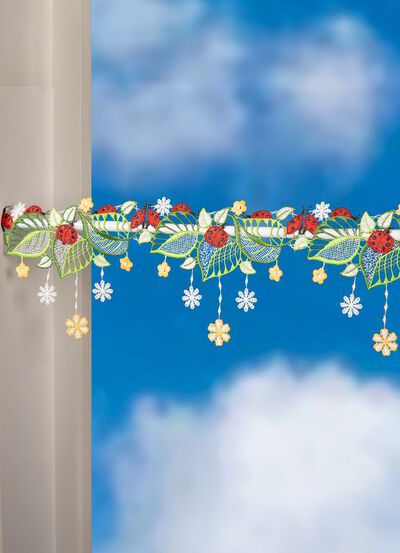 Stangendeko mit Marienk&auml;fer-Motiv 