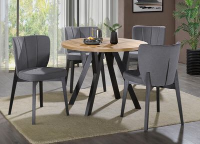 Esszimmerm&ouml;bel Tulip mit Textilbezug 