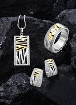 Anh&auml;nger in Bicolor mit synth. Zirkonia 