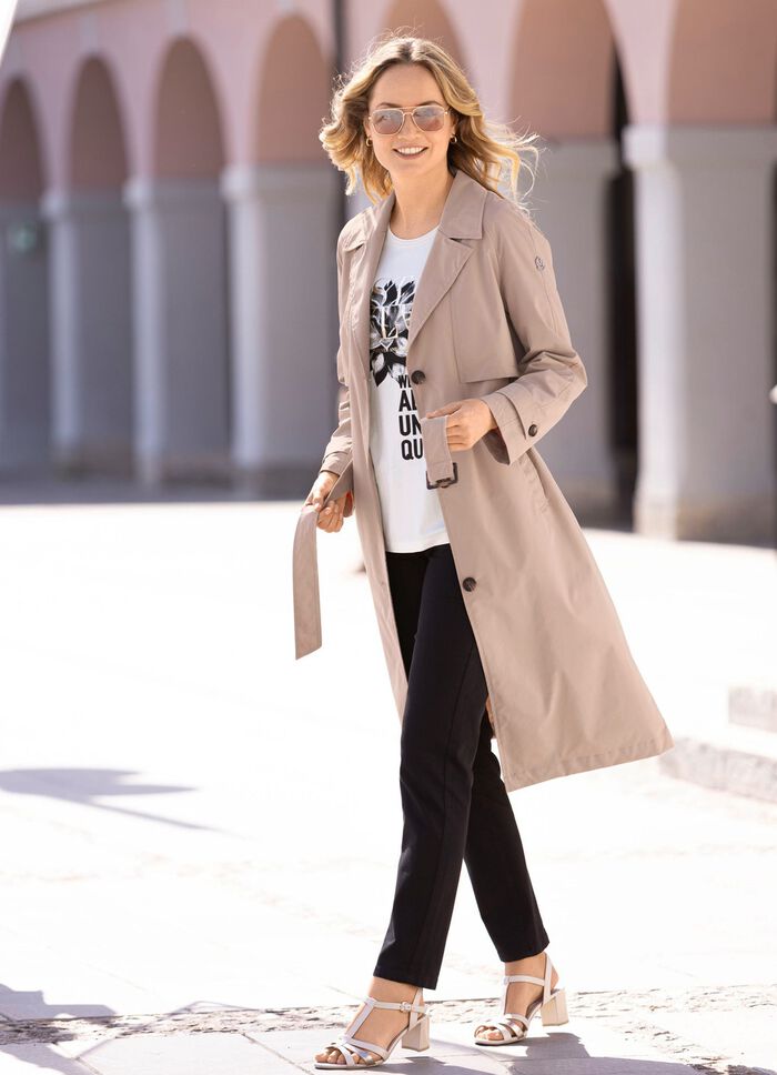 Funktions-Trenchcoat mit G&uuml;rtel. 