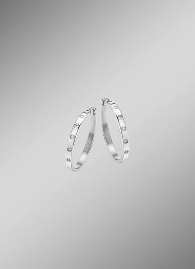 Strahlende Creolen mit synth. Zirkonia f&uuml;r unvergessliche Momente 