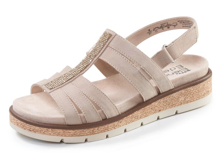 ELENA EDEN, schicke Damen-Sandalen, Weite G, mit herausnehmbarem Fu&szlig;bett 