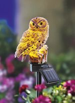Solar-Schnee-Eule aus Polyresin 