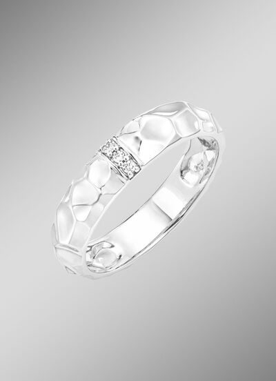 Interessanter Damenring mit Zirkonia 