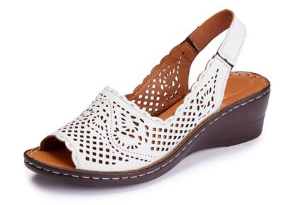 ELENA EDEN, sommerliche Damen-Sandaletten, Weite G, aus Leder 