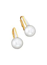 Ohrringe mit Brillanten und S&uuml;&szlig;wasser-Zuchtperlen 