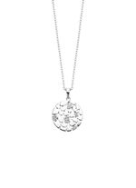 Moderner Anh&auml;nger mit synth. Zirkonia und Ankerkette 