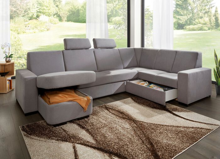 Wohnlandschaft mit Bettfunktion 
