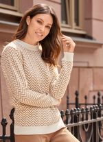 Pullover mit effektvollem Zackenmuster 