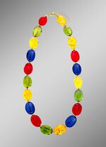 Halskette mit echt Bernstein in Multicolor 