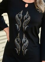 Shirt mit dekorativem Halsausschnitt 