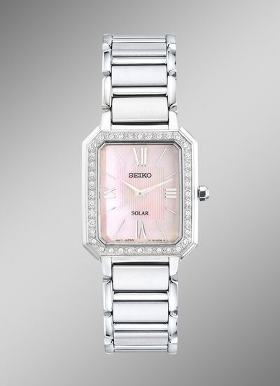 Solar-Damenuhr mit Swarovski-Kristalle 