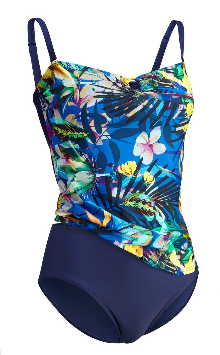 Laurina Tankini in Bandeauform mit verstell- und abnehmbaren Tr&auml;gern 