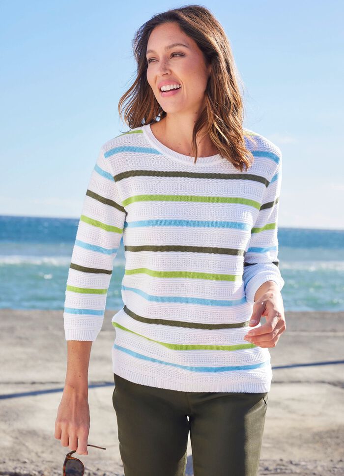 Pullover mit Strukturmuster im Mix 