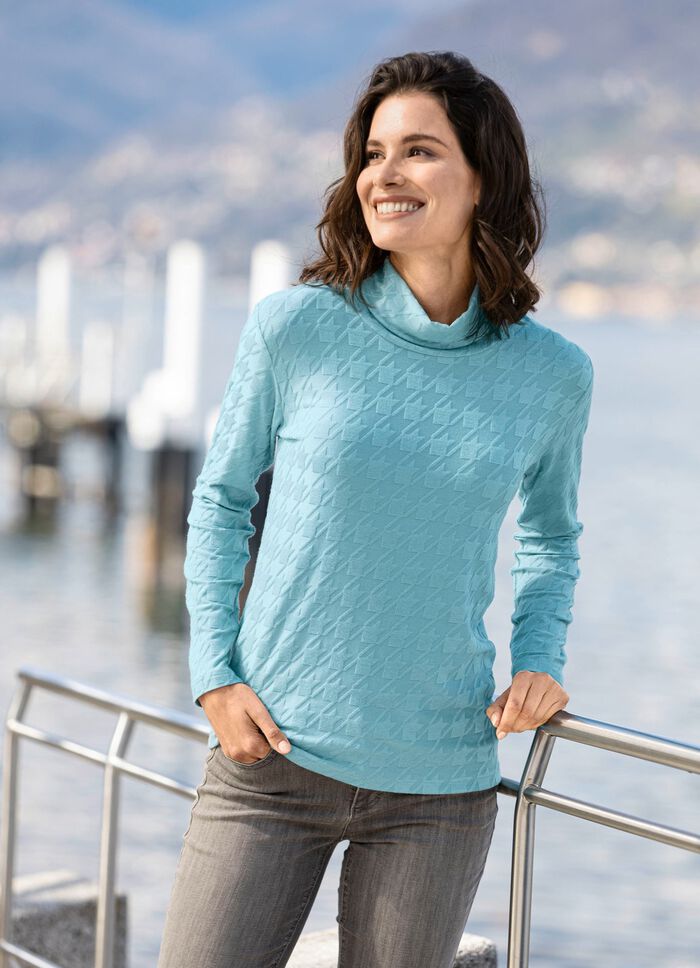 Shirt in leicht schimmernder Qualit&auml;t 