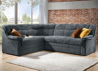 Frei im Raum aufstellbare Polsterecke mit Bettfunktion 