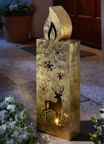 LED-Kerze aus Metall 