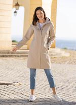 Funktionsmantel mit fester Kapuze 