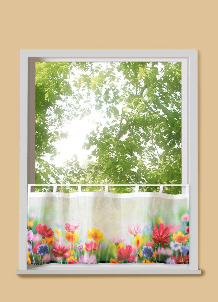 Kurzstore Blumenwiese aus digitalbedrucktem Voile 