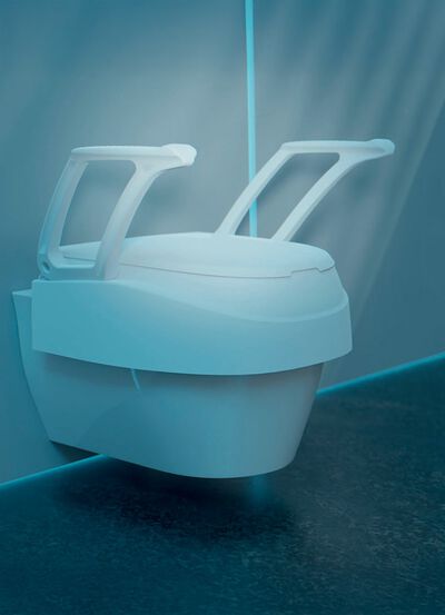 Toilettensitzerh&ouml;hung mit Armlehnen 