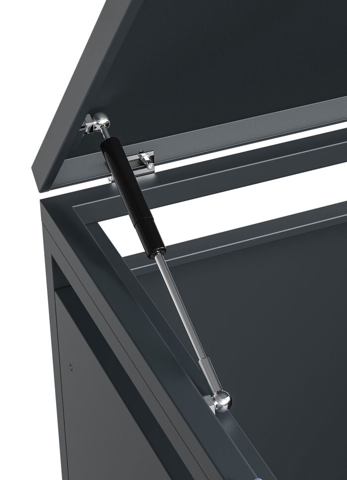 M&uuml;lltonnenbox &bdquo;Lacina&ldquo;, T&uuml;ren in Holzoptik 