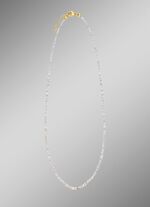 Au&szlig;ergew&ouml;hnliche Halskette mit Roh-Diamanten in Hellgrau 