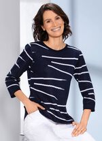 Pullover mit effektvollem Streifendessin 