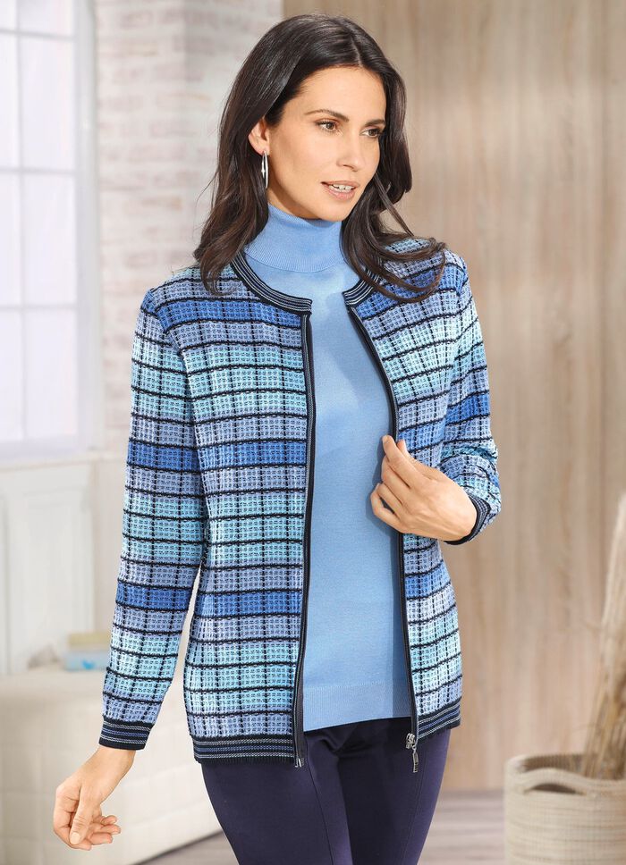 Strickjacke mit grafischem Muster 
