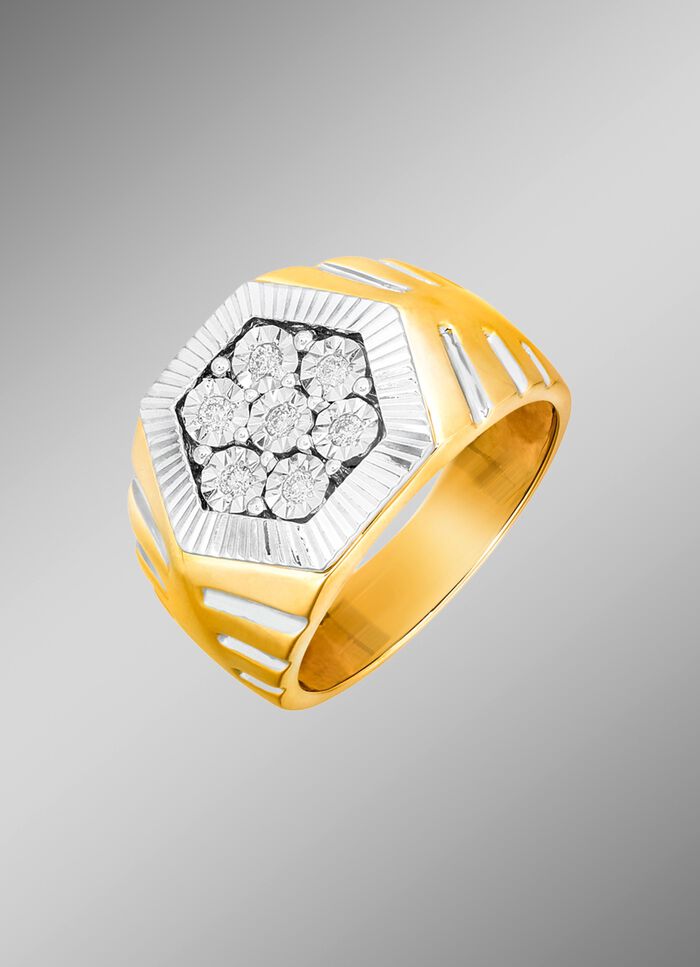 Exquisiter Herrenring in Bicolor 