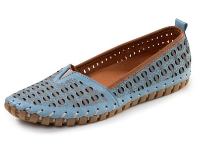 ELENA EDEN, sommerliche Damen-Slipper, Weite G, mit herausnehmbarem Fu&szlig;bett 