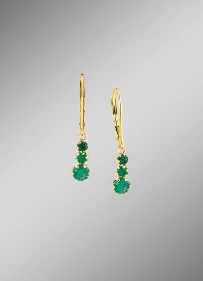 Ohrringe mit echt Smaragd 