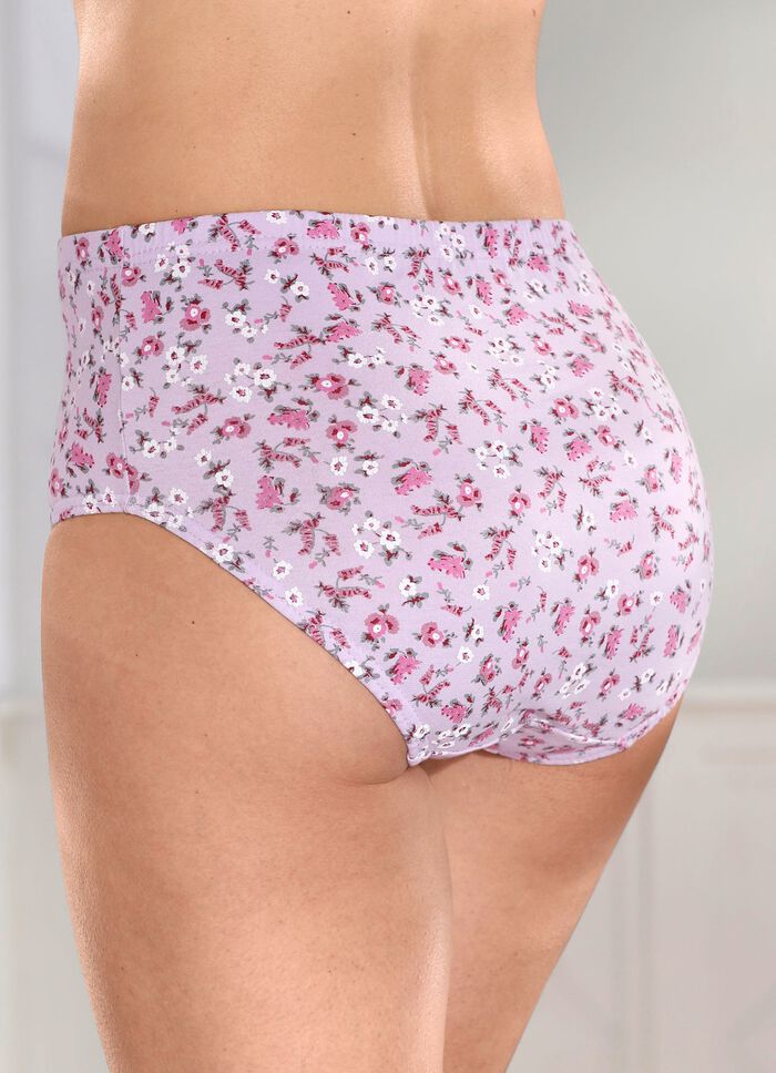 Viererpack Slips mit Floraldessin 