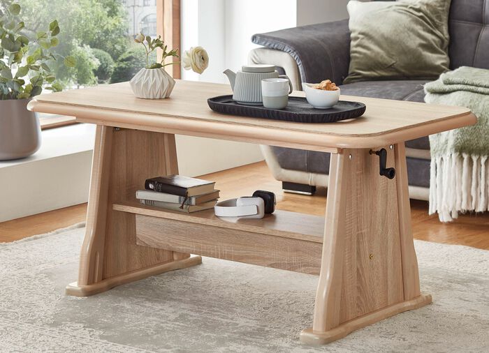 Funktionaler Couchtisch mit gro&szlig;em Ablageboden 