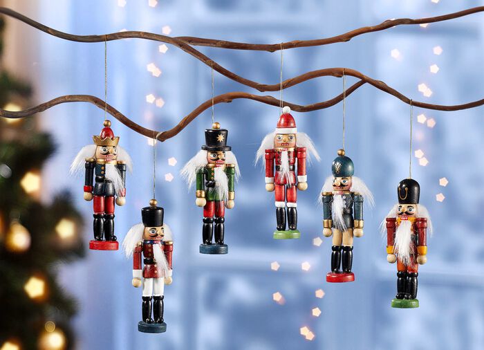 Baumh&auml;nger aus Holz, 6er-Set 