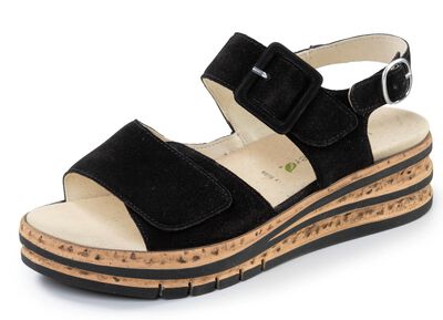 Waldl&auml;ufer, bequeme Damen-Sandaletten, Weite K, mit herausnehmbarem Fu&szlig;bett 