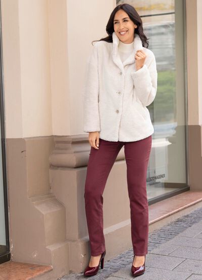 Jacke aus kuschelweichem Pl&uuml;sch 