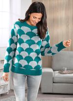 Pullover in flauschigem Jacquard-Dessin 