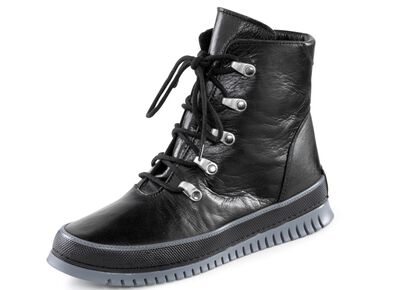 Gemini Schn&uuml;r-Bootie aus weichem Rind-Nappaleder 