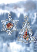 Fensterbild mit Weihnachtsbaum und Stern, 2er-Set 