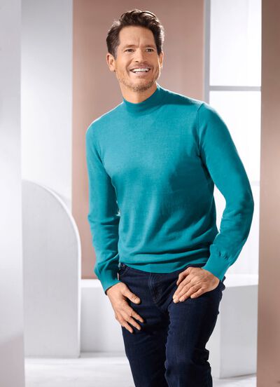 Pullover mit Stehkragen in 4 Farben 