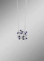Hochwertiger Anh&auml;nger mit Safir und Brillanten 