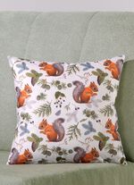Herbstlicher Kissenbezug mit Eichh&ouml;rnchen-Motiv 