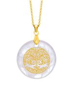 Lebensbaum-Anh&auml;nger mit Bergkristall 