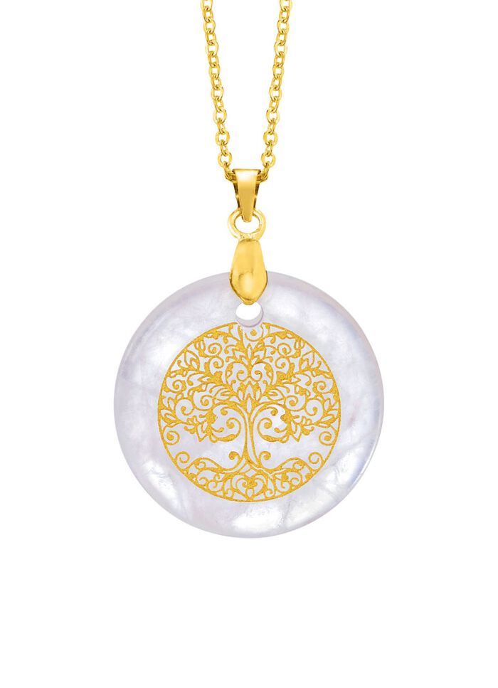 Lebensbaum-Anh&auml;nger mit Bergkristall 