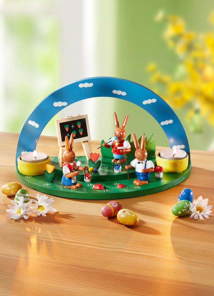 Teelichthalter &bdquo;Hasenschule&ldquo; 