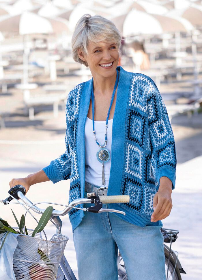 Strickjacke in Jacquard-Dessin  