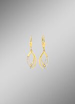 Interessante Ohrringe mit synth. Zirkonia 