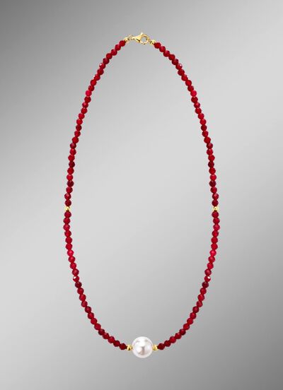Halskette mit  Muschelkernperle 