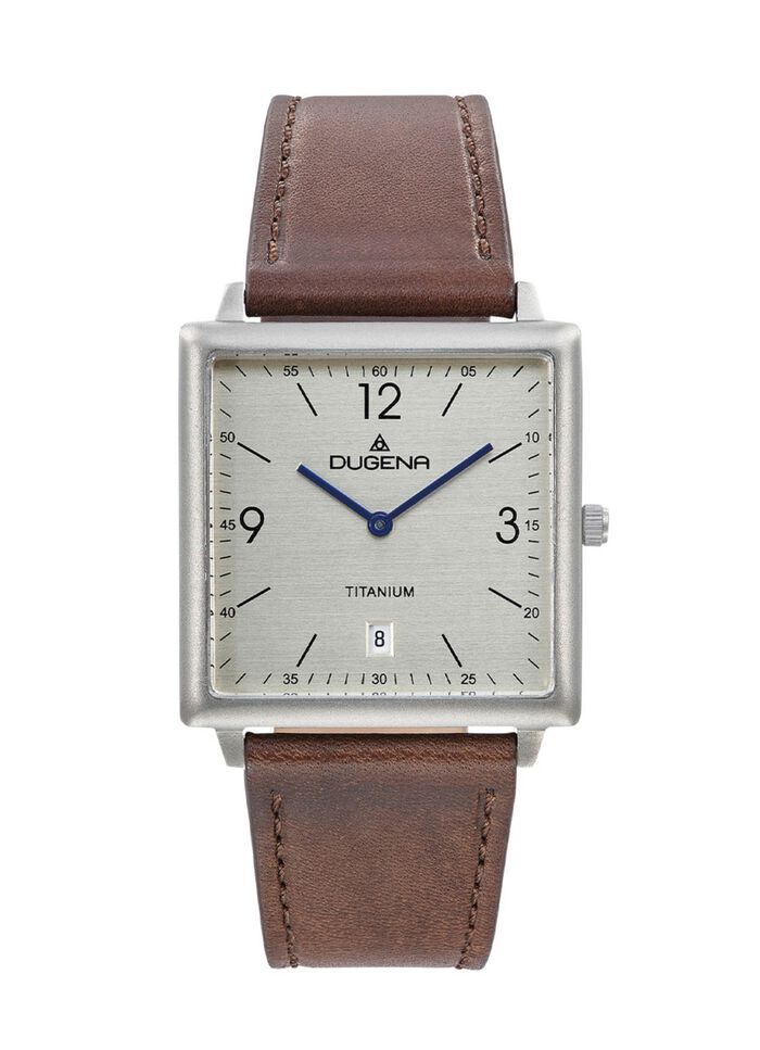 Dugena-Quartz-Herrenuhr mit robustem Titangeh&auml;use 